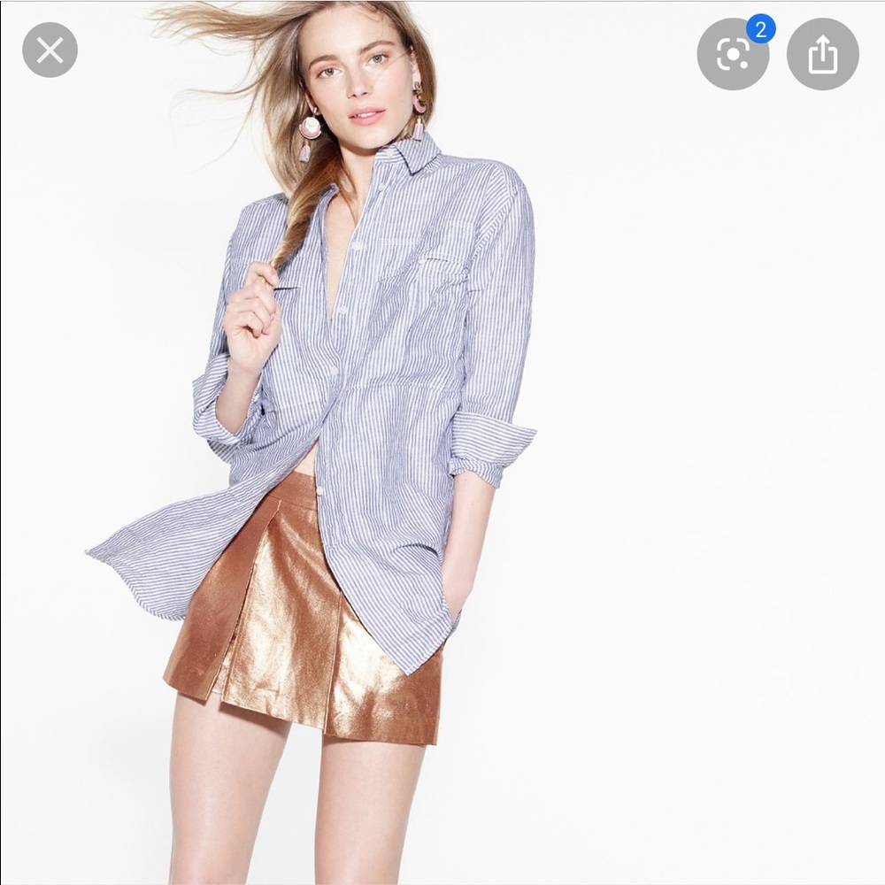 J. Crew oversize shirt in skinny stripe